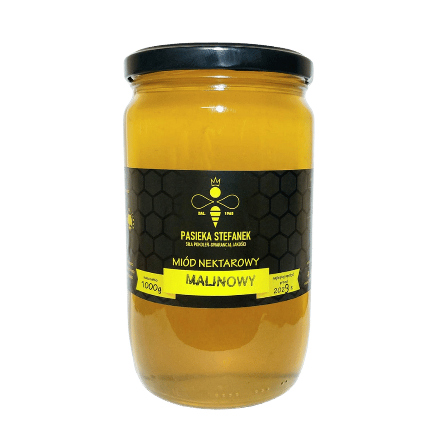 Miód malinowy 1000 g - Pasieka Stefanek