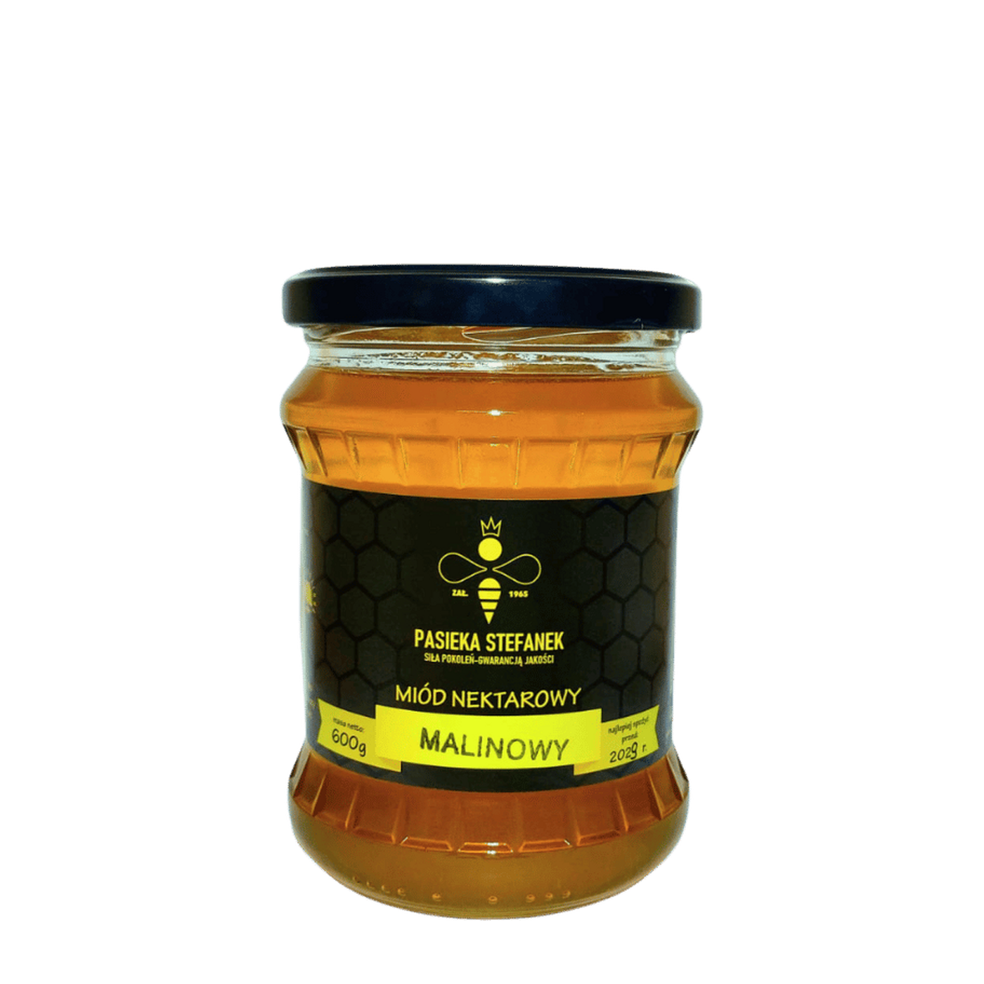 Miód malinowy 600 g - Pasieka Stefanek