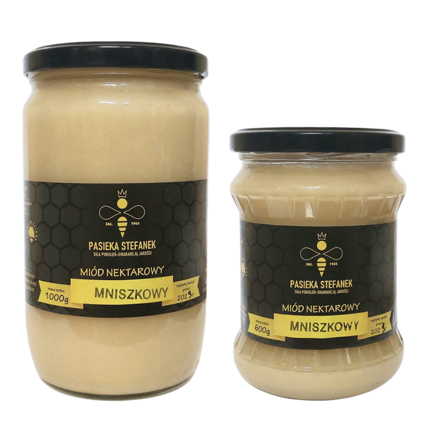 Miód mniszkowy Pasieka Stefanek - słoiki 1000 g i 600 g