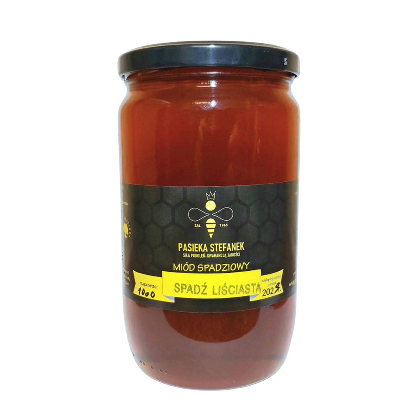 Miód ze spadzi liściastej 1000 g - Pasieka Stefanek